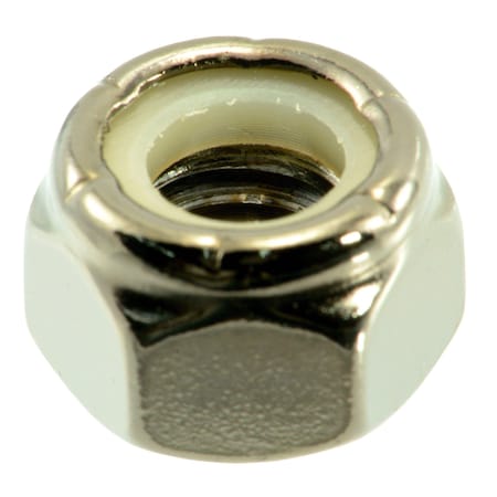 Midwest Fastener Nylon Insert Lock Nut, 5/16"-18, Steel, Black Chrome, 6 PK 34124